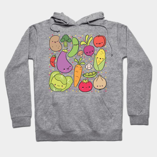 Vegetables party Hoodie by Yarafantasyart